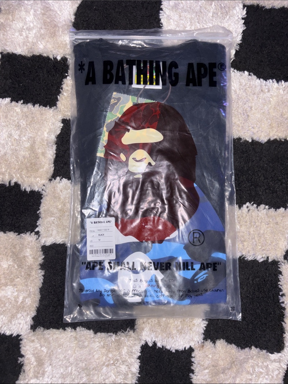 A Bathing Ape Black Graphic Dress Shirt - Black